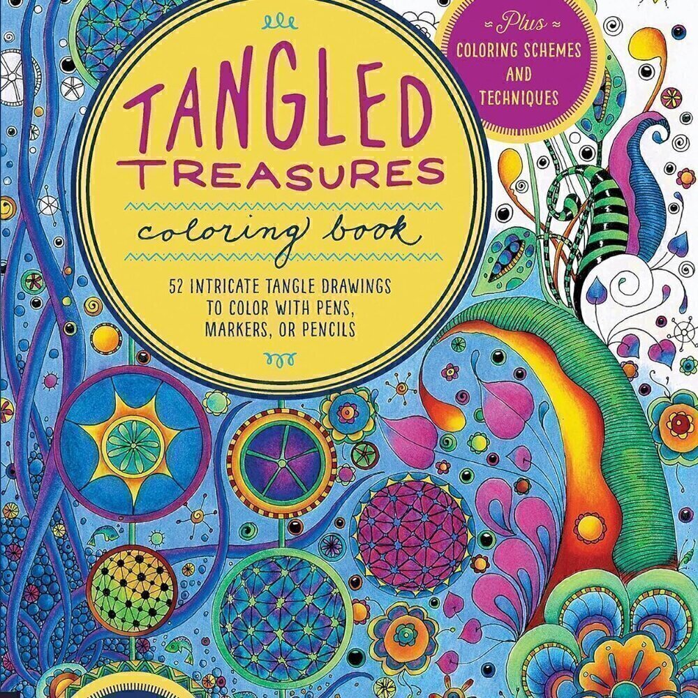 Tangled Treasures Coloring Book: 52 Intricate Tangle Drawings to Color